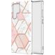 Защитный чехол Deexe Marble Pattern для Samsung Galaxy S22 Ultra - White / Pink (289927WP). Фото 1 из 4