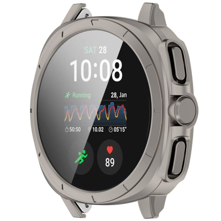 Захисний чохол Deexe Protective Frame для Samsung Galaxy Watch 7 (40mm) - Titanium: фото 5 з 7