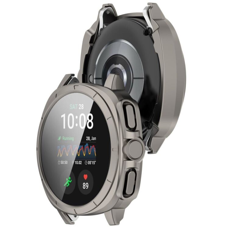 Захисний чохол Deexe Protective Frame для Samsung Galaxy Watch 7 (40mm) - Titanium: фото 6 з 7