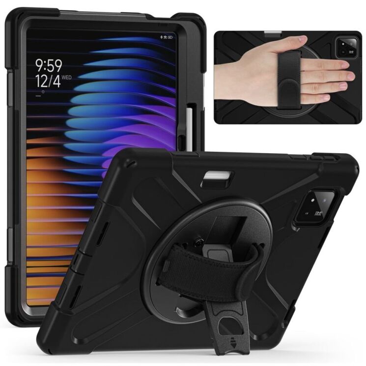 Захисний чохол Deexe Rotation Hybrid для Xiaomi Pad 7 / 7 Pro - Black: фото 2 з 15