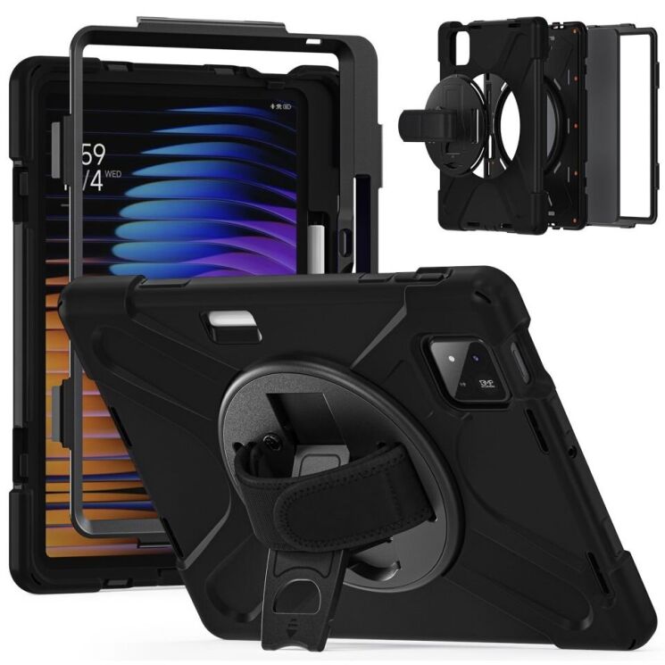 Захисний чохол Deexe Rotation Hybrid для Xiaomi Pad 7 / 7 Pro - Black: фото 1 з 15