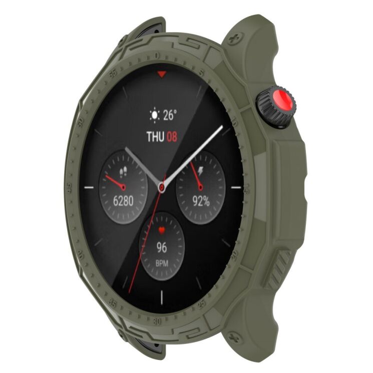 Защитный чехол Deexe Rugged Frame для Xiaomi Amazfit GTR 4 - Jungle Green: фото 6 из 8