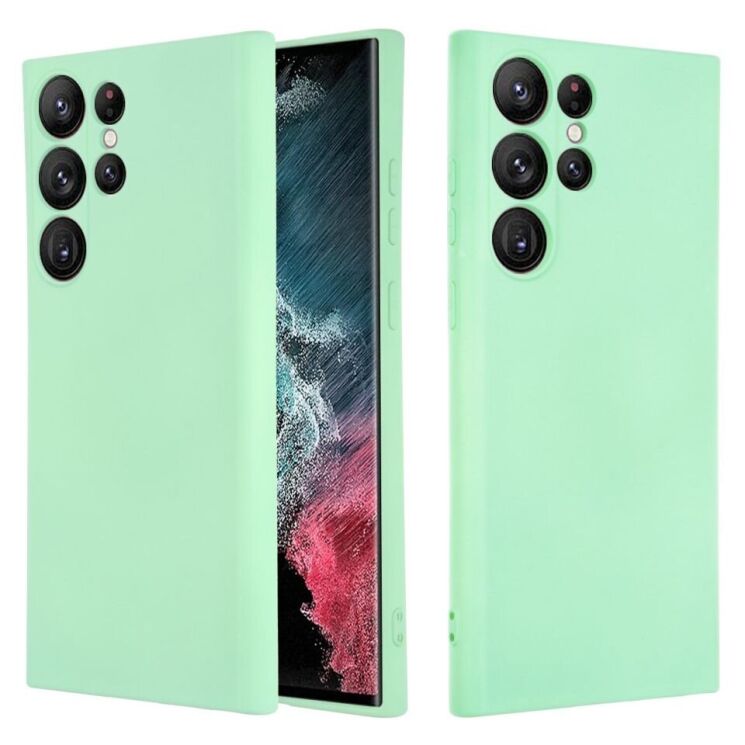 Защитный чехол Deexe Silicone Case для Samsung Galaxy S23 Ultra - Green: фото 1 из 7
