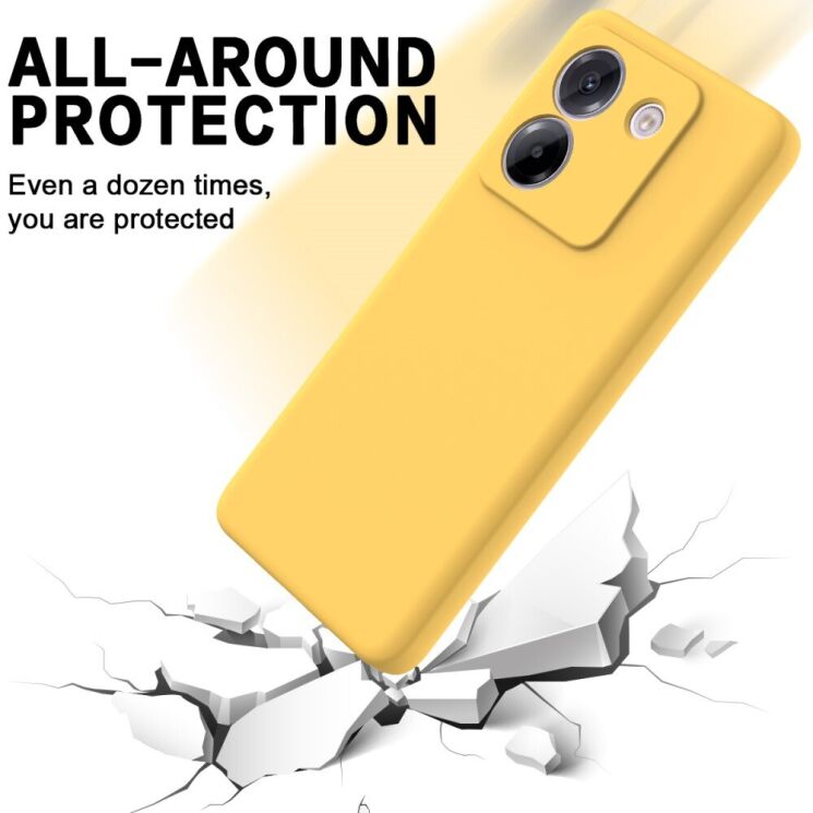 Защитный чехол Deexe Silicone Case для Xiaomi Poco M7 Pro - Yellow: фото 5 из 8