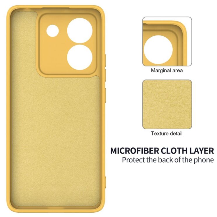 Защитный чехол Deexe Silicone Case для Xiaomi Poco M7 Pro - Yellow: фото 6 из 8