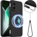 Захисний чохол Deexe Silicone Case with MagSafe для Infinix GT 30 Pro - Black: фото 1 з 9