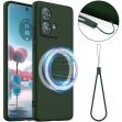 Захисний чохол Deexe Silicone Case with MagSafe для Motorola Edge 40 Neo - Dark Green (340038DG)