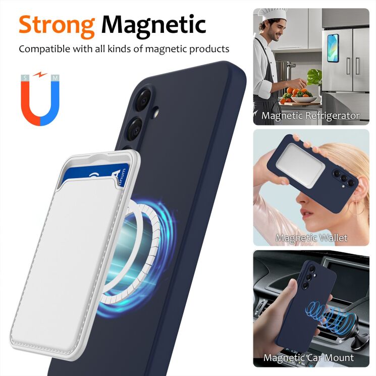 Защитный чехол Deexe Silicone Case with MagSafe для Samsung Galaxy A26 (A266) - Black: фото 3 из 8