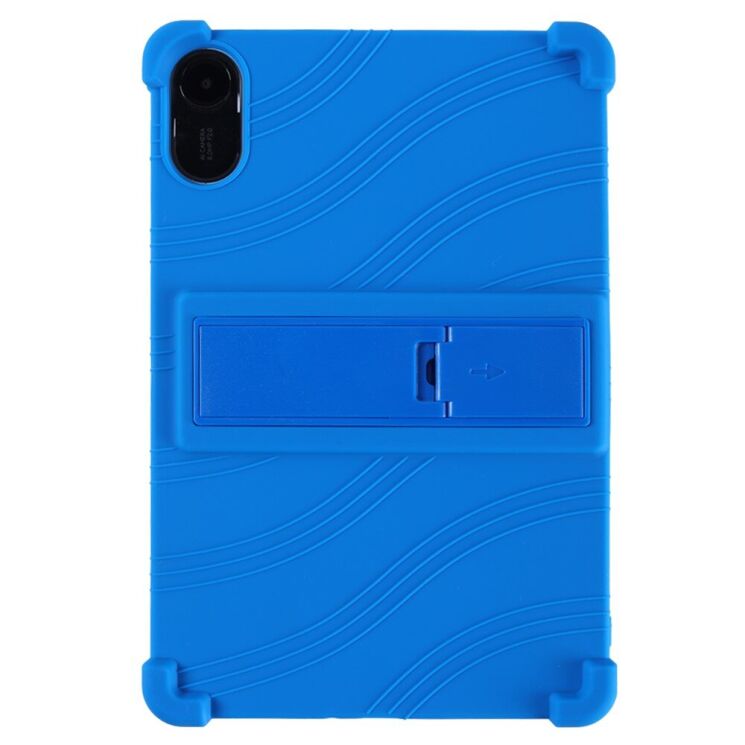 Захисний чохол Deexe Silicone Kickstand для Xiaomi Redmi Pad 2 - Dark Blue: фото 3 з 15