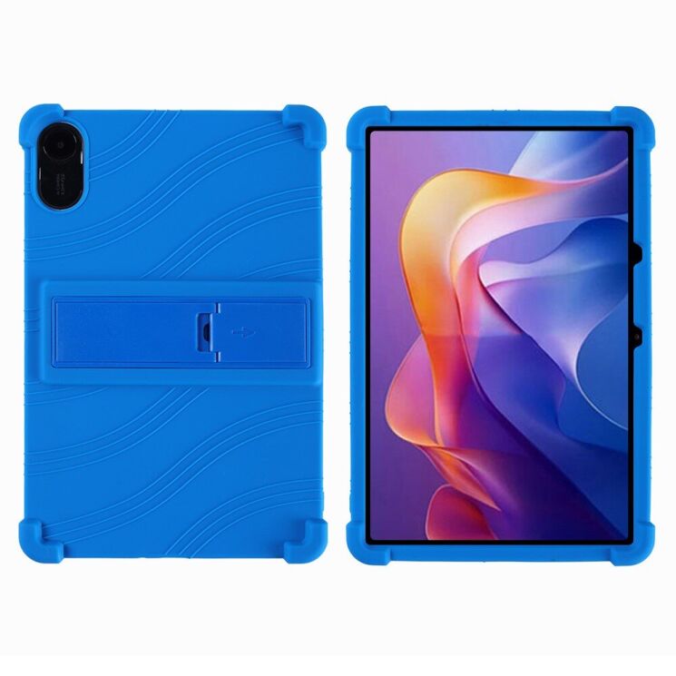 Захисний чохол Deexe Silicone Kickstand для Xiaomi Redmi Pad 2 - Dark Blue: фото 1 з 15