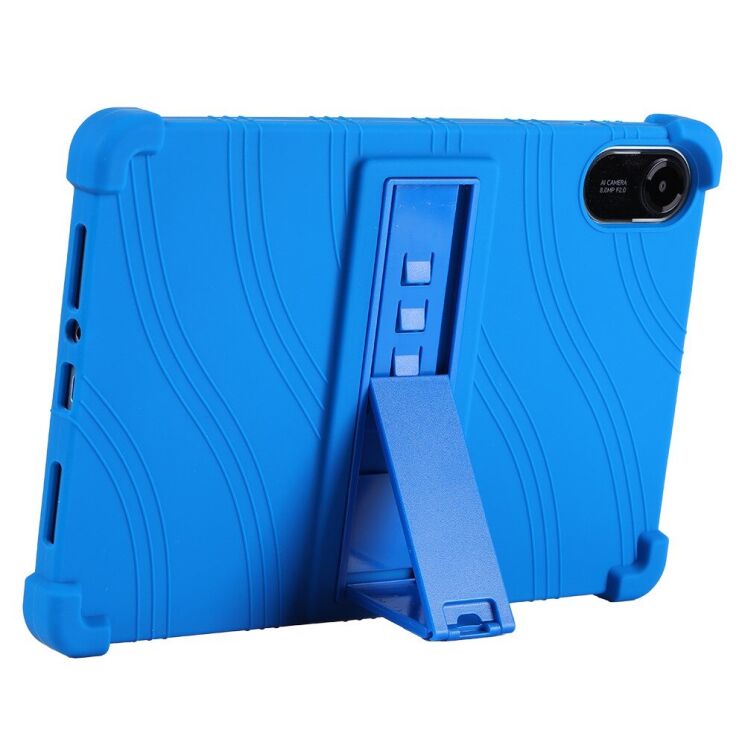Захисний чохол Deexe Silicone Kickstand для Xiaomi Redmi Pad 2 - Dark Blue: фото 5 з 15