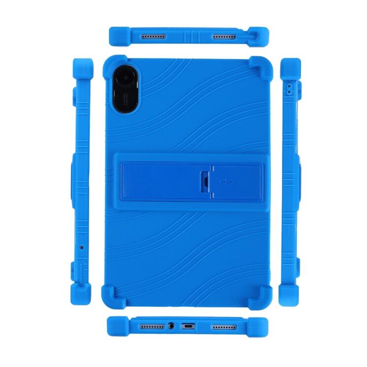 Захисний чохол Deexe Silicone Kickstand для Xiaomi Redmi Pad 2 - Dark Blue: фото 6 з 15
