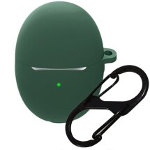 Захисний чохол Deexe Silicone Sleeve для Huawei FreeBuds 5 - Blackish Green: фото 1 з 6