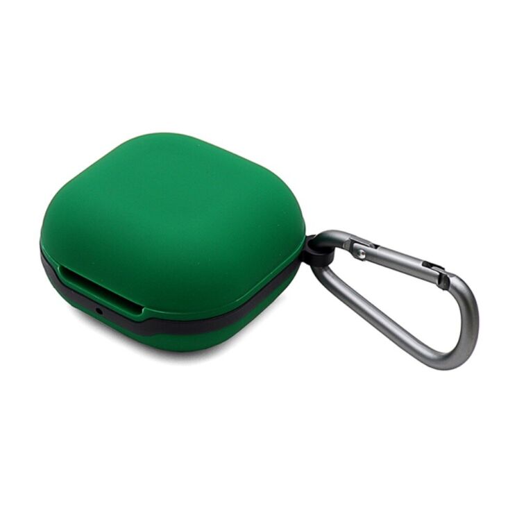 Захисний чохол Deexe Silky Silicone для Samsung Galaxy Buds Live / Buds Pro / Buds 2 / Buds 2 Pro / Buds FE - Green: фото 1 з 6