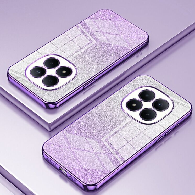 Защитный чехол Deexe Sparkles Cover для Xiaomi Redmi Note 15 Pro - Purple: фото 2 из 7