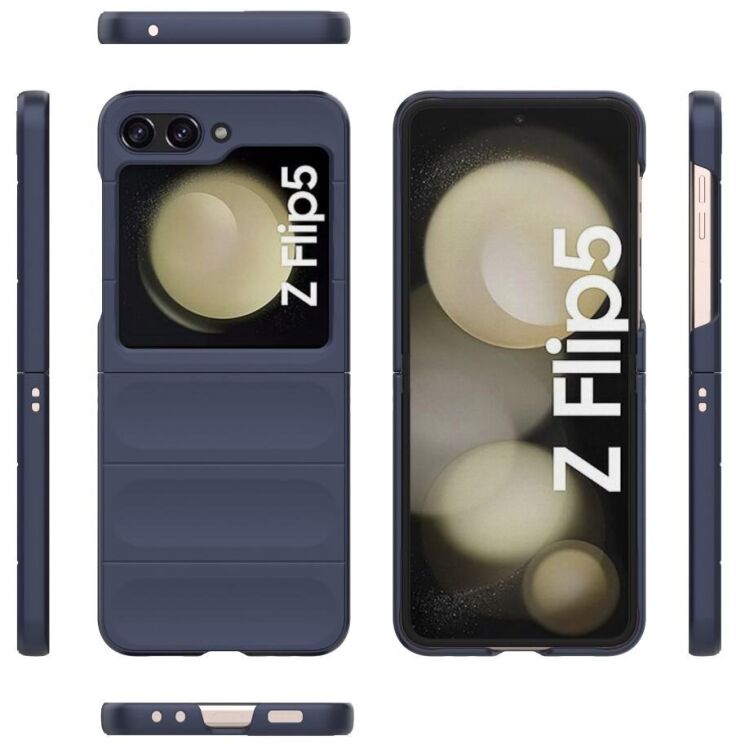 Защитный чехол Deexe Terra Case (FF) для Samsung Galaxy Flip 5 - Dark Blue: фото 5 из 11