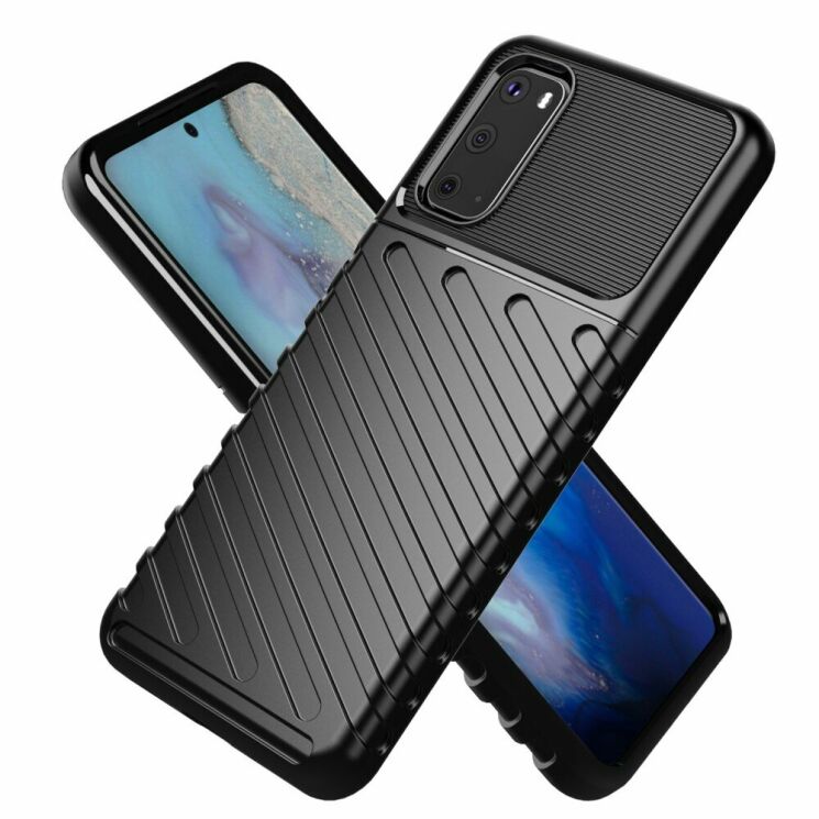 Защитный чехол Deexe Thunder Series для Samsung Galaxy S20 (G980) - Black: фото 2 из 14