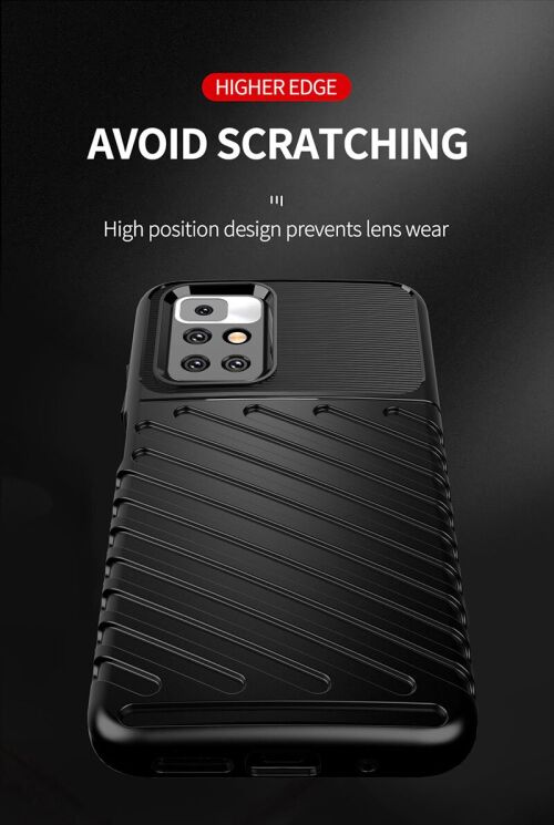 Защитный чехол Deexe Thunder Series для Xiaomi Redmi 10 / 10 (2022) / 10 Prime - Black: фото 7 из 13