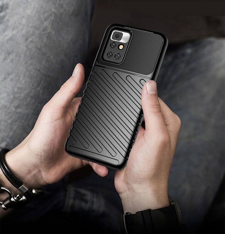 Защитный чехол Deexe Thunder Series для Xiaomi Redmi 10 / 10 (2022) / 10 Prime - Black: фото 9 из 13