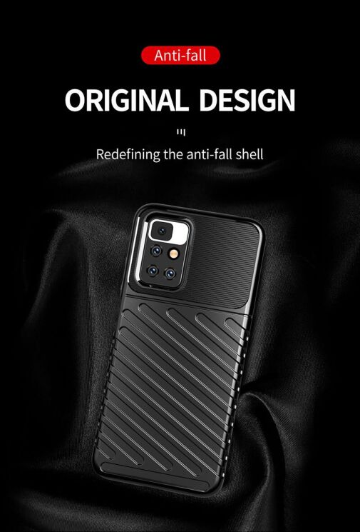 Защитный чехол Deexe Thunder Series для Xiaomi Redmi 10 / 10 (2022) / 10 Prime - Black: фото 4 из 13