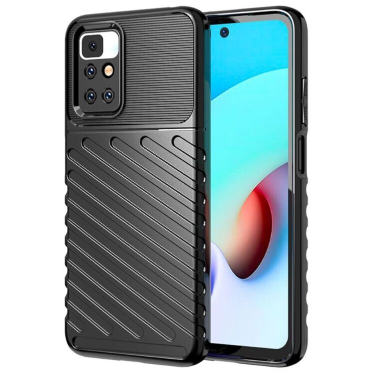 Защитный чехол Deexe Thunder Series для Xiaomi Redmi 10 / 10 (2022) / 10 Prime - Black: фото 1 из 13