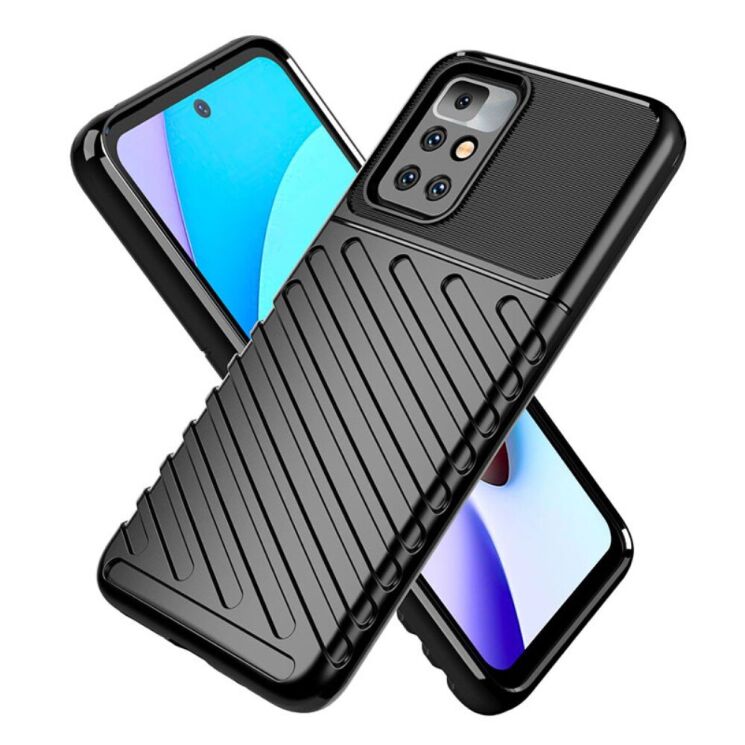 Защитный чехол Deexe Thunder Series для Xiaomi Redmi 10 / 10 (2022) / 10 Prime - Black: фото 2 из 13