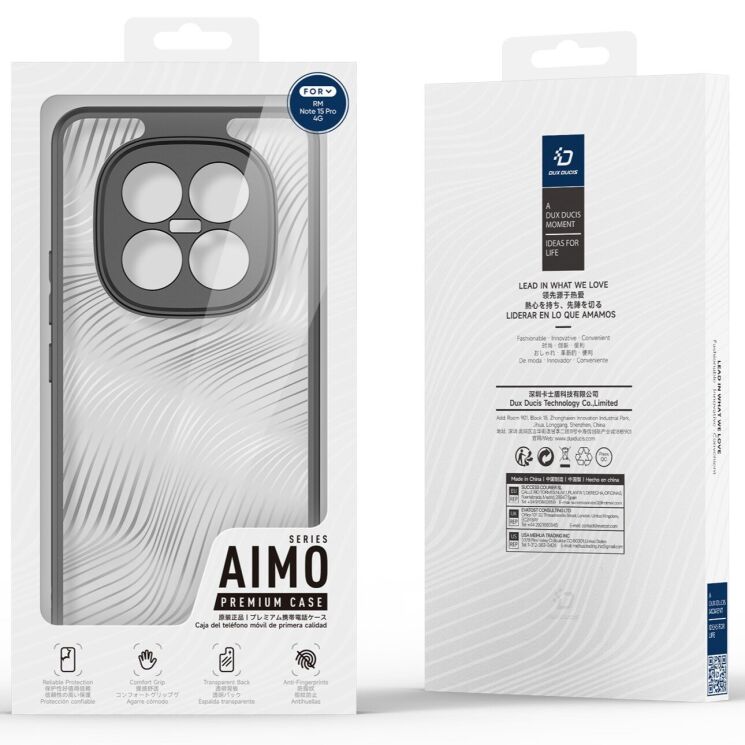 Защитный чехол DUX DUCIS Aimo Series для Xiaomi Redmi Note 15 Pro - Black (405203B) Защитный чехол DUX DUCIS Aimo Series для Xiaomi Redmi Note 15 Pro - Black: фото 9 из 10