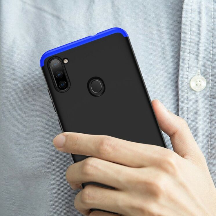 Защитный чехол GKK Double Dip Case для Samsung Galaxy A11 (A115) - Black / Blue: фото 8 из 14