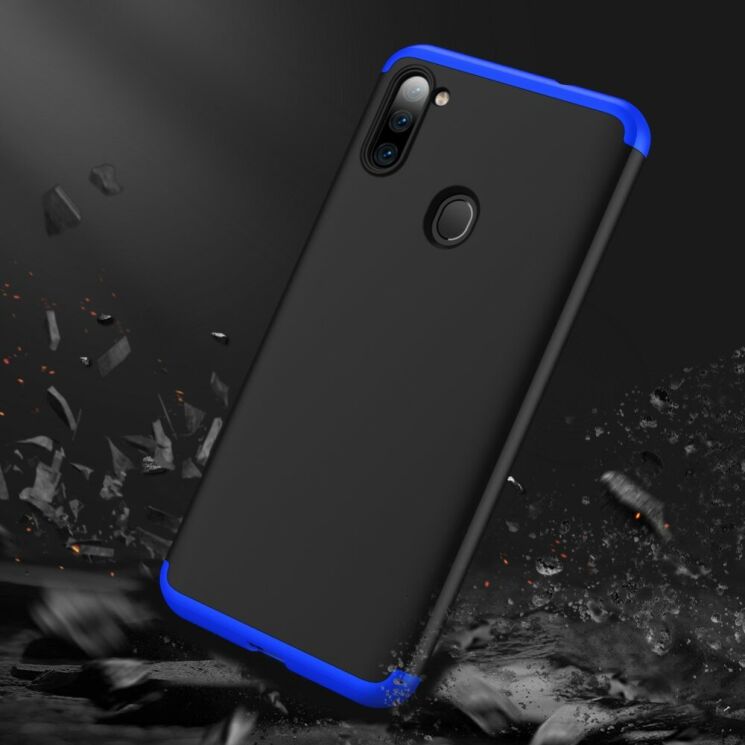 Защитный чехол GKK Double Dip Case для Samsung Galaxy A11 (A115) - Black / Blue: фото 7 из 14