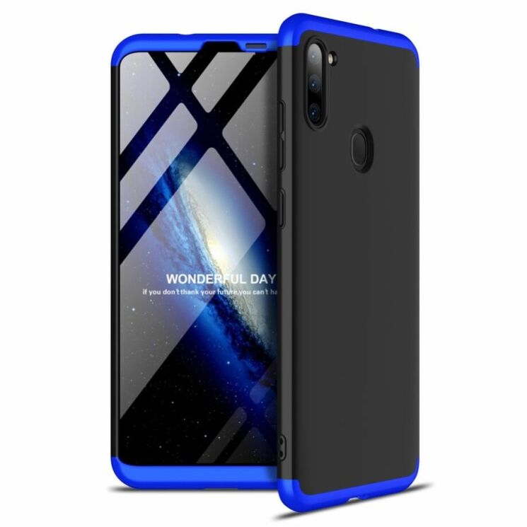 Защитный чехол GKK Double Dip Case для Samsung Galaxy A11 (A115) - Black / Blue: фото 1 из 14