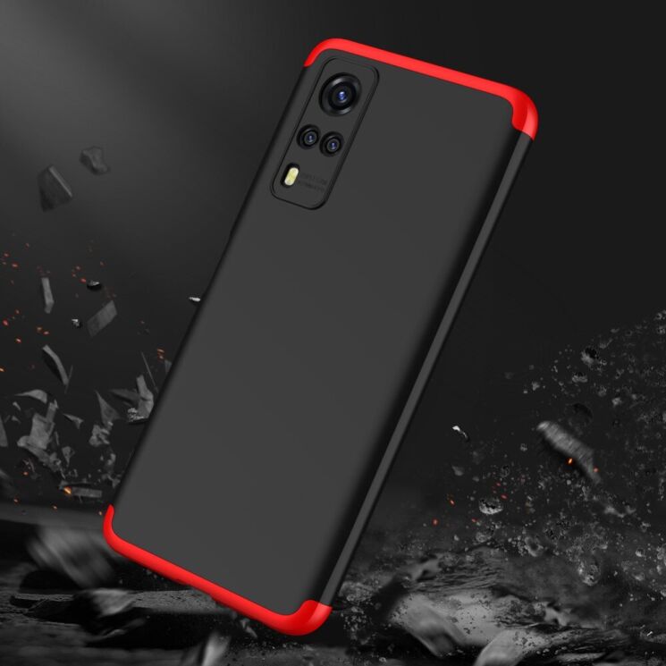 Защитный чехол GKK Double Dip Case для VIVO Y31 / Y53s - Black / Red: фото 5 из 13