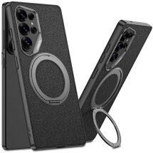 Защитный чехол GKK Fabric Magnetic для Samsung Galaxy S26 Ultra - Black: фото 1 из 7