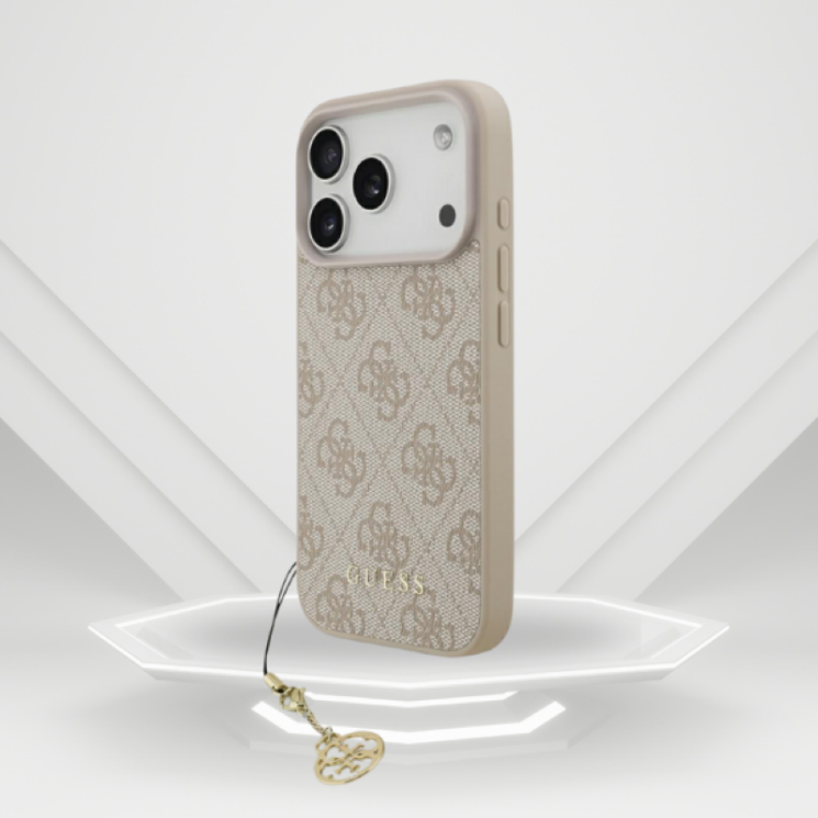 Защитный чехол Guess 4G Charms Collection MagSafe для iPhone 17 Pro (GUHMP17LGF4GCP) - Pink: фото 8 из 8