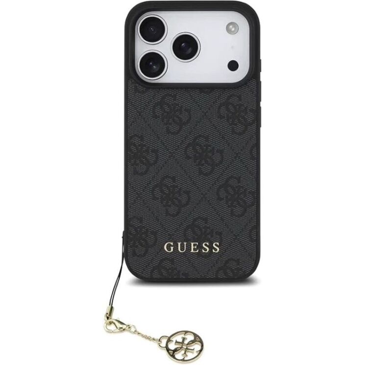 Захисний чохол Guess 4G Charms Collection MagSafe для iPhone 17 Pro (GUHMP17LGF4GCK) - Black (403265B) Захисний чохол Guess 4G Charms Collection MagSafe для iPhone 17 Pro (GUHMP17LGF4GCK) - Black: фото 1 з 8