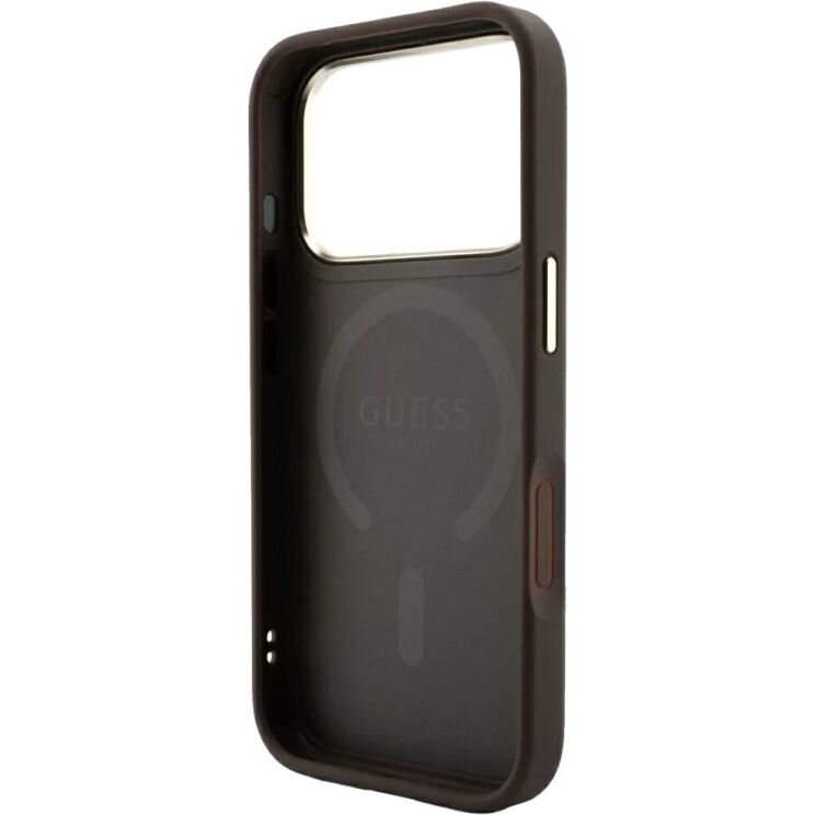 Захисний чохол Guess Embossed 4G Classic MagSafe для iPhone 18 Pro Max / 17 Pro Max (GUHMP18XP4MSEGCW) - Brown: фото 6 з 7