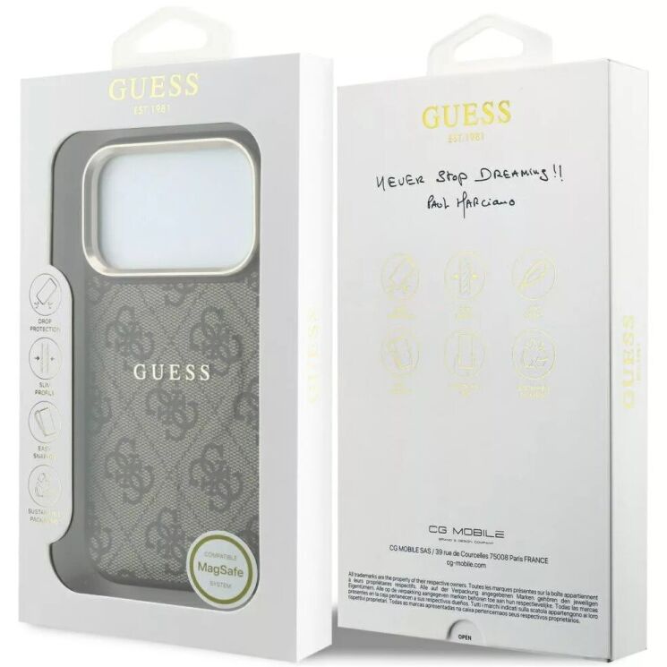 Захисний чохол Guess Embossed 4G Classic MagSafe для iPhone 18 Pro Max / 17 Pro Max (GUHMP18XP4MSEGCW) - Brown: фото 7 з 7