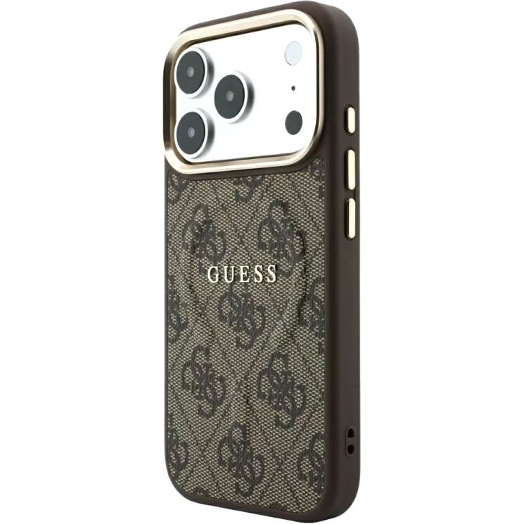Захисний чохол Guess Embossed 4G Classic MagSafe для iPhone 18 Pro Max / 17 Pro Max (GUHMP18XP4MSEGCW) - Brown: фото 4 з 7
