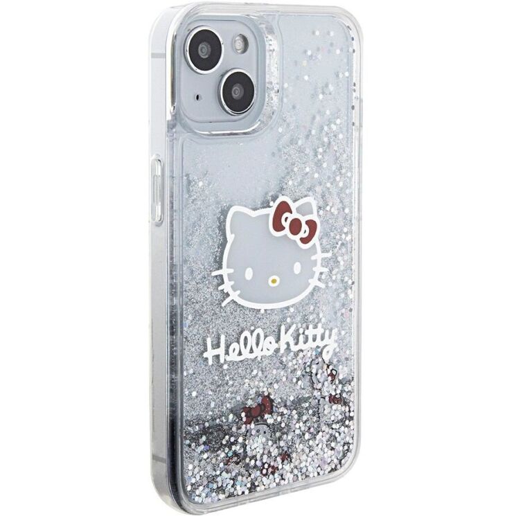 Защитный чехол Hello Kitty Liquid Glitter для Apple iPhone 15 - Transparent: фото 4 из 8