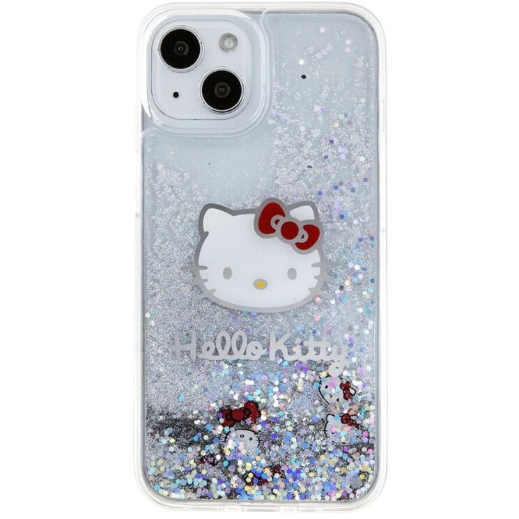 Защитный чехол Hello Kitty Liquid Glitter для Apple iPhone 15 - Transparent: фото 2 из 8