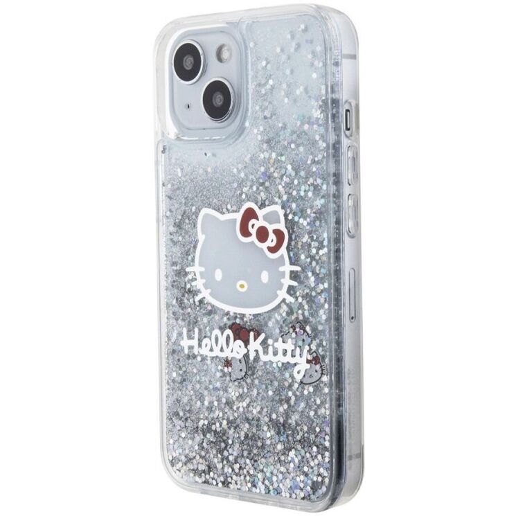 Защитный чехол Hello Kitty Liquid Glitter для Apple iPhone 15 - Transparent: фото 3 из 8