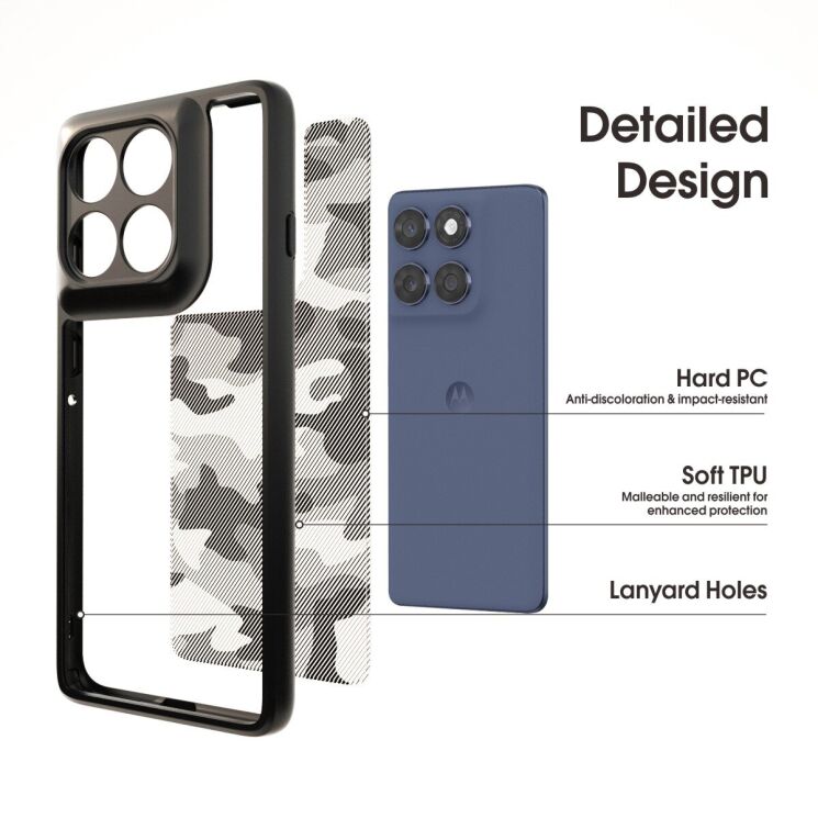 Захисний чохол IBMRS Military для Motorola Moto G86 / G86 Power - Artistic Camouflage: фото 6 з 7