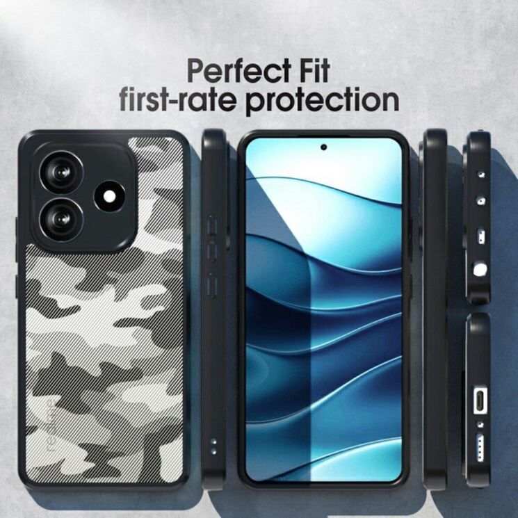 Защитный чехол IBMRS Military для Xiaomi Redmi Note 14 5G - Grid Camouflage: фото 8 из 8