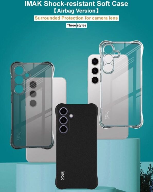 Защитный чехол IMAK Airbag MAX Case для Samsung Galaxy S25 (S931) - Transparent: фото 6 из 8