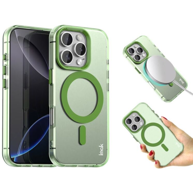Защитный чехол IMAK Candy Series Magnetic для Apple iPhone 16 Pro - Green: фото 2 из 9