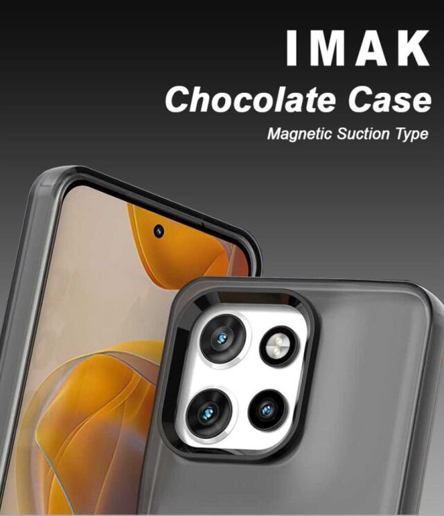 Защитный чехол IMAK Candy Series Magnetic для Motorola Edge 50 Neo - Black: фото 7 из 9