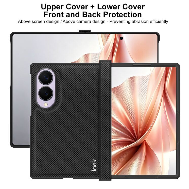 Защитный чехол IMAK Ruiyi Series (FF) для Samsung Galaxy Flip 8 - Carbon Fiber: фото 6 из 7