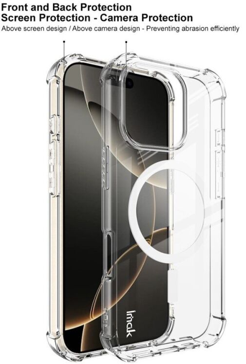 Захисний чохол IMAK Space Shield MagSafe для Apple iPhone 16 Pro - Transparent: фото 7 з 8