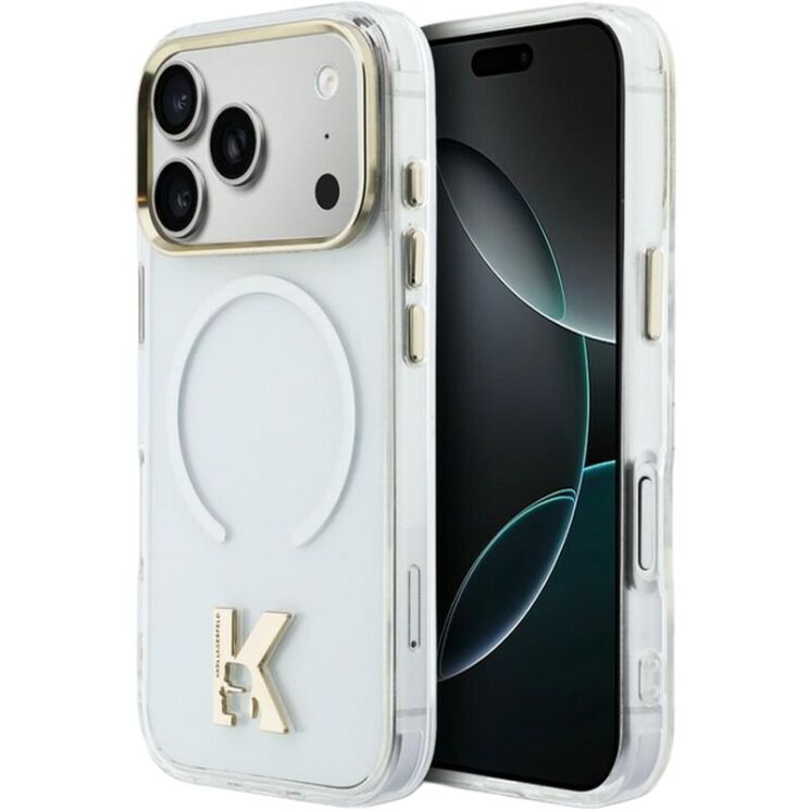 Захисний чохол Karl Lagerfeld IML K Head Logo MagSafe для iPhone 17 Pro (KLHMP17L5HTMKHDH) - Transparent: фото 1 з 6