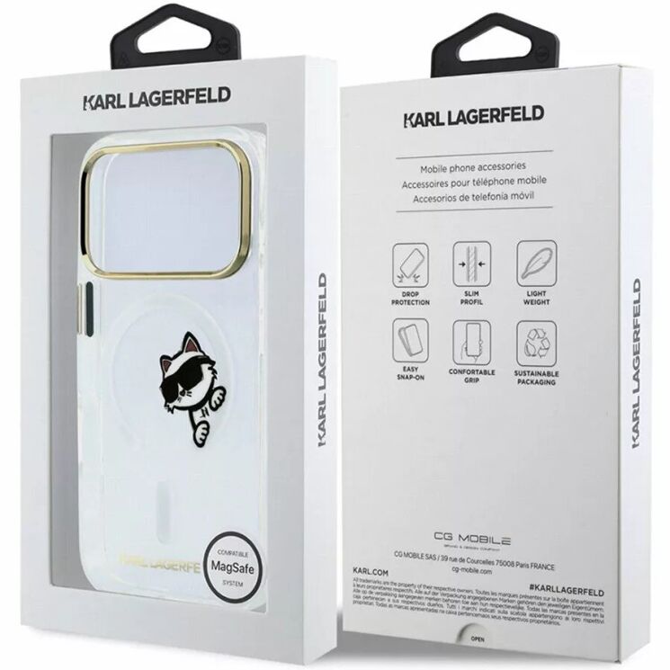 Захисний чохол Karl Lagerfeld Peekaboo Logo MagSafe для iPhone 18 Pro / 17 Pro (KLHMP18L6HCPSCT) - Transparent: фото 7 з 7