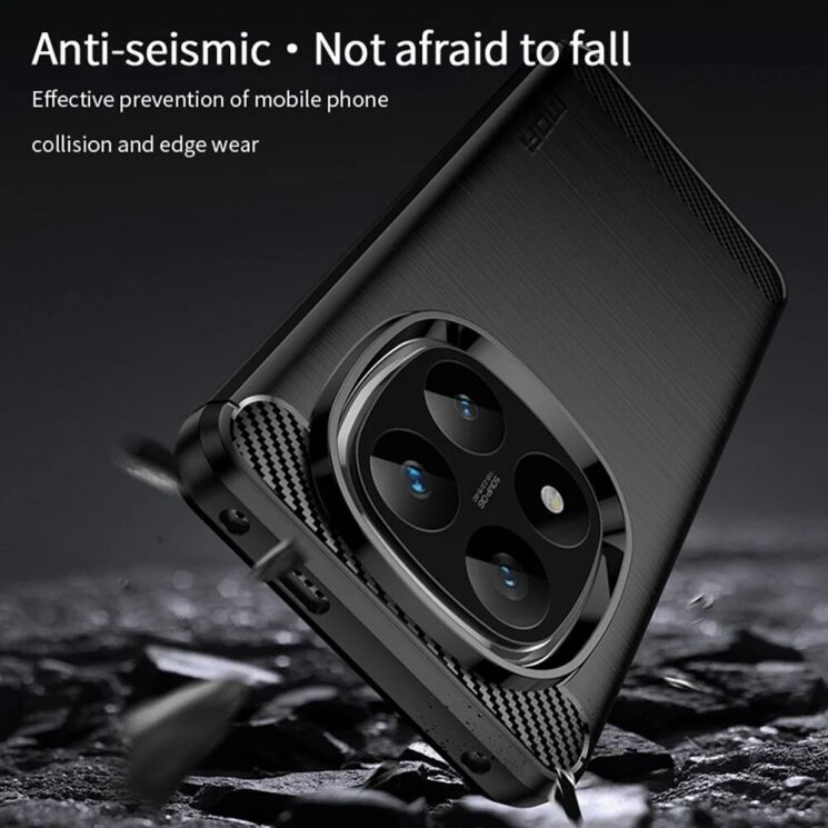 Защитный чехол MOFI Carbon Fiber для Xiaomi Redmi Note 14 Pro Plus - Red: фото 5 из 9